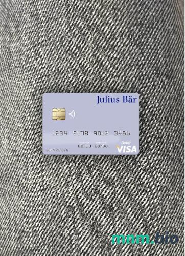 Monaco Julius Bär & Co. AG bank visa obciążyć card wygląd fotograficzny skan PSD + zdjęcie
